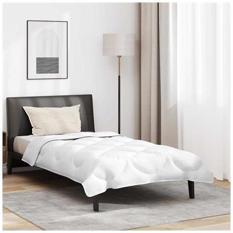 Piumone con Cuscino 2 pcs Bianco 135 x 220 cm Microfibra - Foto 2