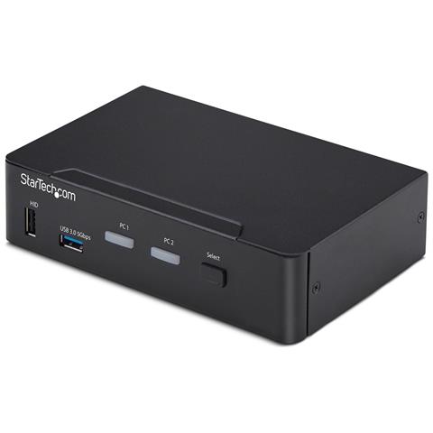 Switch KVM DisplayPort a 2 porte, 4K 60Hz, DP 1.2, gestione EDID, hub USB 3.0 a 2 porte, 4 porte USB HID, conforme TAA - Foto 1
