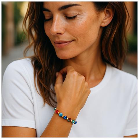 Bracciale Talisaman Of Light In Cristallo Oro Multicolore - Foto 2