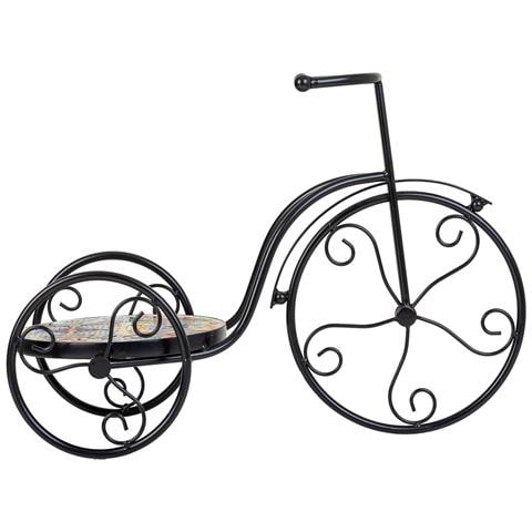 Portavaso Bici In Mosaico E Metallo Multicolore 53x23,5x36h - Foto 2