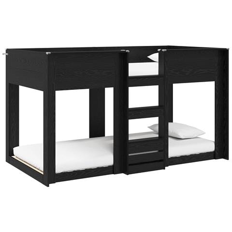 Letto a Castello per Bambini Rovere Nero 100 x 200 cm - Foto 1