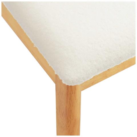 Sedia da pranzo 2 pcs Naturale e Bianco - Foto 9