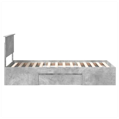 Struttura del letto con testiera Grigio cemento 100 x 200 m - Foto 9