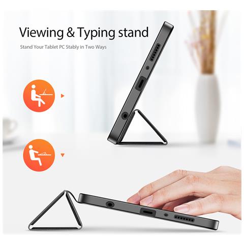 Cover per Galaxy Tab A9, Galaxy Tab A11 - Pelle /PU, Nero - Foto 4