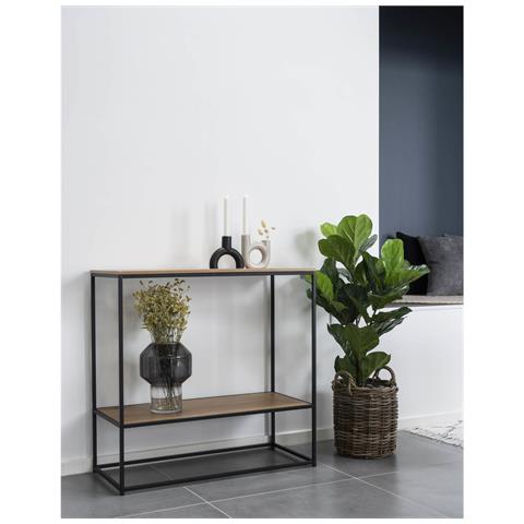Tavolo Consolle Vita-marrone-metallo-36x80x80 Cm - Foto 6