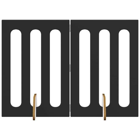Recinto pieghevole per animali 2 pcs Rovere Nero - Foto 1