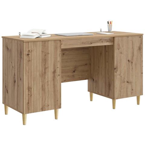 Scrivania con lo scaffale Rovere Artigianale 142,5 x 50 x 75 cm - Foto 2