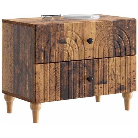 Armadio da Notte con cassetto Legno antico 62 x 34,5 x 48 cm - Foto 2