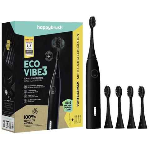 ECO VIBE 3 Adulto Spazzolino elettrico sonico Nero - Foto 1