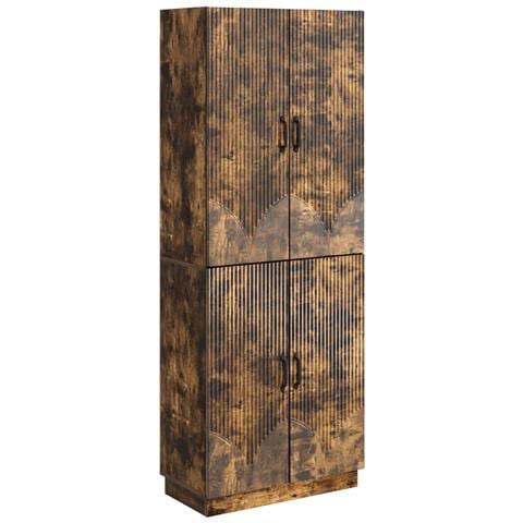 Set di armadi 2 pcs Rovere Fumo Legno ingegnerizzato - Foto 1