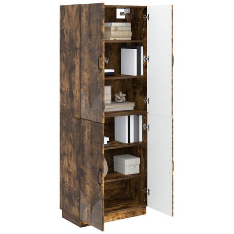 Set di armadi 2 pcs Rovere Fumo Legno ingegnerizzato - Foto 2
