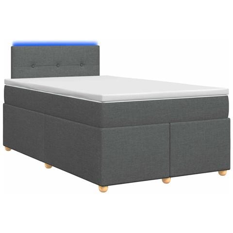 Letto box spring con materasso Grigio Scuro 120 x 200 cm - Foto 1