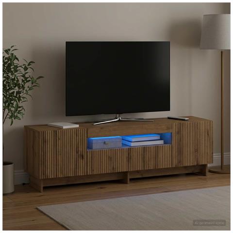 Mobile TV LED Rovere Artigianale Legno ingegnerizzato - Foto 2
