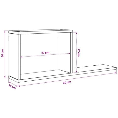 Scaffali flottanti 2 pz Legno antico 80 x 15 x 30 cm - Foto 8