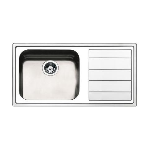 Lavello LNG1001 1 Vasca con Gocciolatoio a Sinistra Dimensioni 86 x 50 cm Colore Spazzolato - Foto 2