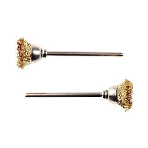 2 Spazzole Ottone Tazza Minitrapano Mini Trapano Dremel Flessibile - Foto 2