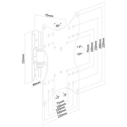 Supporto da Parete FPMA-W115BLACK per Monitor LCD /LED /TFT - Foto 3