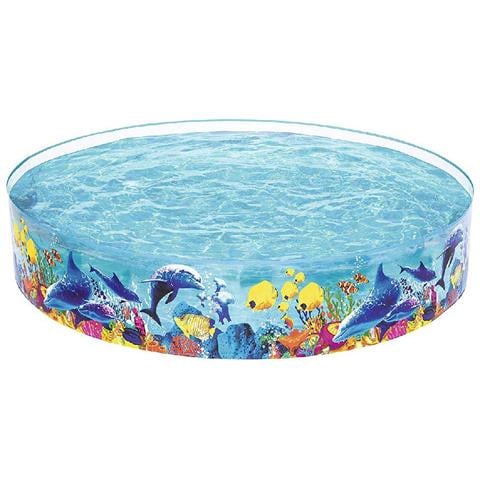 55031, Piscina Rigida Fantasia Mare 244x46cm, Un Singolo Pezzo - Foto 1