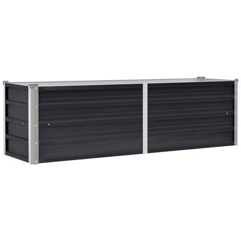 Fioriera Per Giardino Antracite 160x40x45 Cm In Acciaio Zincato - Foto 1