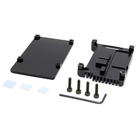 Raspberry Pi 4 Computer Modello B Armatura Di Alluminio Di Caso Lega Raspberry Pi Di Raffreddamento Passivo Della Shell Recinzione Metallica Di Dissipazione Di Calore Per Pi 4b Only (caso Senza Ventilatore-nero)  - Foto 2