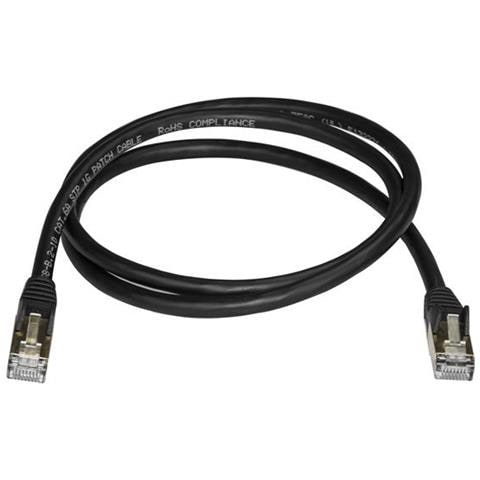 Cavo di Rete Ethernet Cat6a - Cavo Schermato STP da 1m - Cavo RJ45 Antigroviglio - Nero - Foto 2