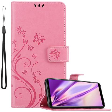 Cadorabo Custodia Compatibile Con Sony Xperia Pro-i In Rosa Fiore - Coperchio Protettivo In Design Floreale Con Chiusura Magnetica, Funzione Stand E Slot Per Carte - Foto 1