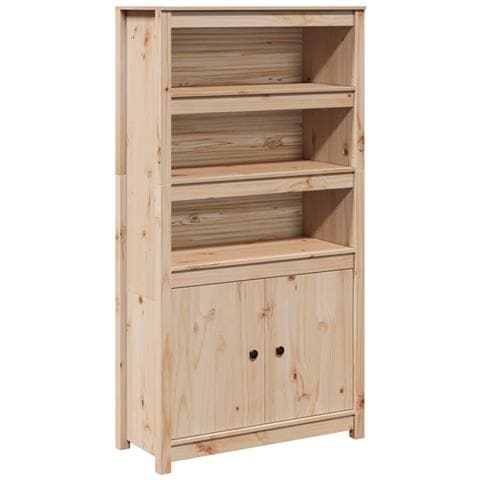 Credenza 80x35x154 Cm In Legno Massello Di Pino - Foto 1