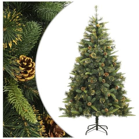 Albero Di Natale Artificiale Incernierato Con Pigne 210 Cm - Foto 1