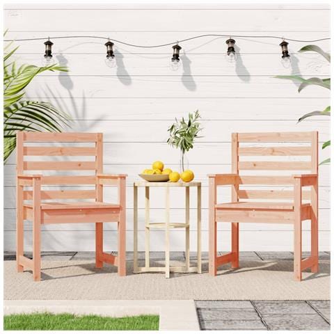 Sedie Da Giardino 2pz 60x48x91 Cm Legno Massello Di Douglas - Foto 7