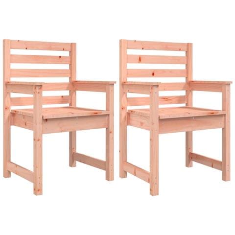 Sedie Da Giardino 2pz 60x48x91 Cm Legno Massello Di Douglas - Foto 1