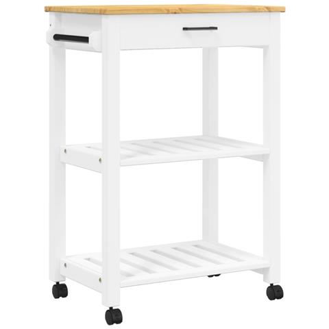 Carrello Da Cucina Monza 60x40x90 Cm In Legno Massello Di Pino - Foto 2