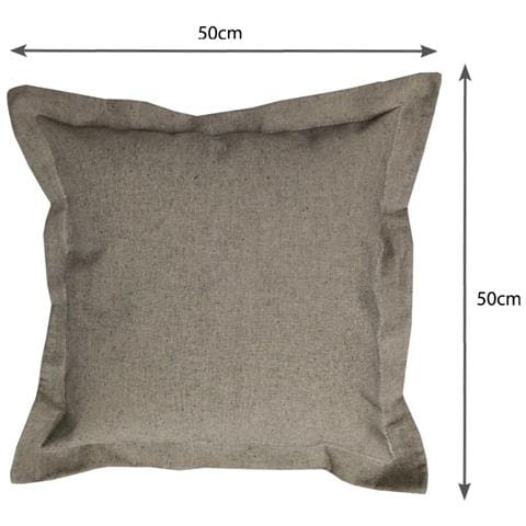 Federa Per Cuscino Arredo Casa Chiusura Zip Fodera Tinto Filo Tinta Unita Sv 50x50 Antracite - Foto 5