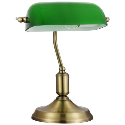 Lampada Da Tavolo Moderno Kiwi Metallo Ottone Vetro 1 Luce E27 40w - Foto 1