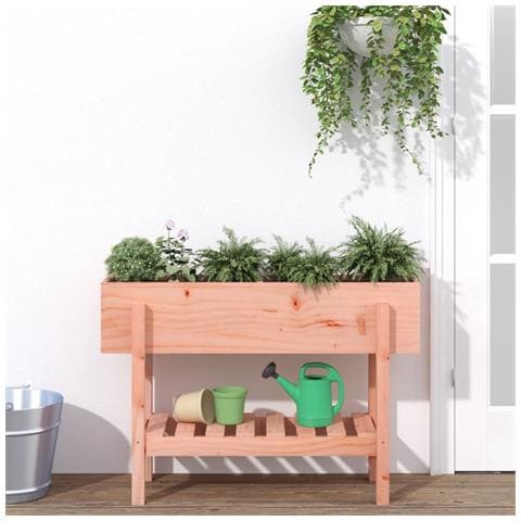 Fioriera Rialzata Giardino 101x30x69 Cm Legno Massello Douglas - Foto 1