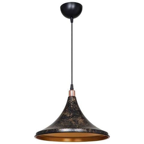 Lampada A Sospensione Kalyon Metallo Nero Oro Asz1650 - Foto 1