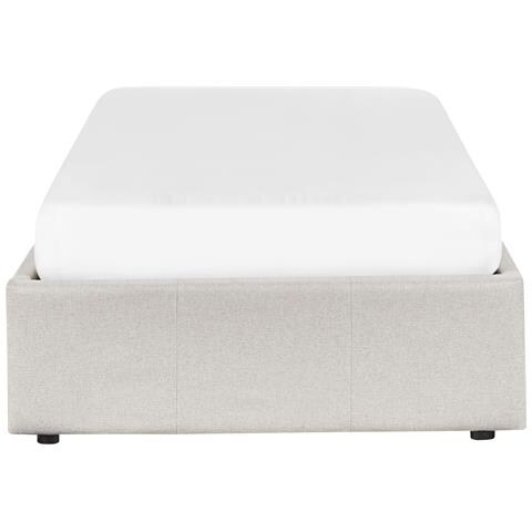 Letto Singolo Contenitore Tessuto Beige Chiaro 90 X 200 Cm Dinan - Foto 2