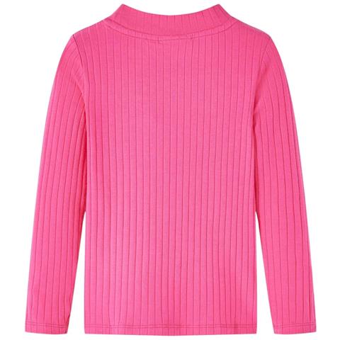 Maglietta Da Bambina A Maniche Lunghe A Costine Fucsia 116 - Foto 2