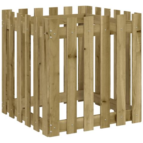 Fioriera Giardino A Recinzione 60x60x60 Cm In Pino Impregnato - Foto 2