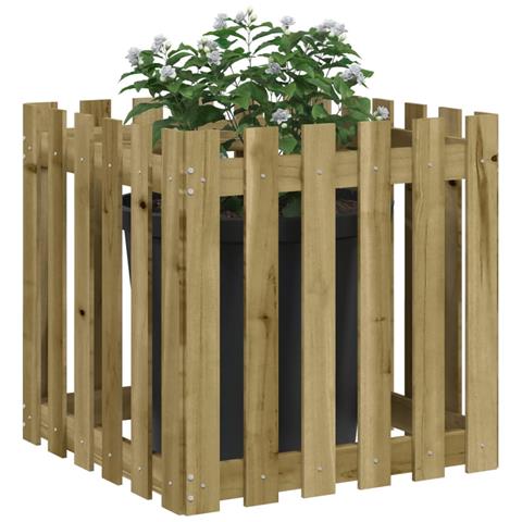 Fioriera Giardino A Recinzione 60x60x60 Cm In Pino Impregnato - Foto 3