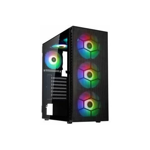 Case Observatory HF Mesh Black ARGB Middi Tower ATX, micro ATX, Mini-ITX 1 Porta USB 3.0 Colore Nero (Finestrato) - Foto 1