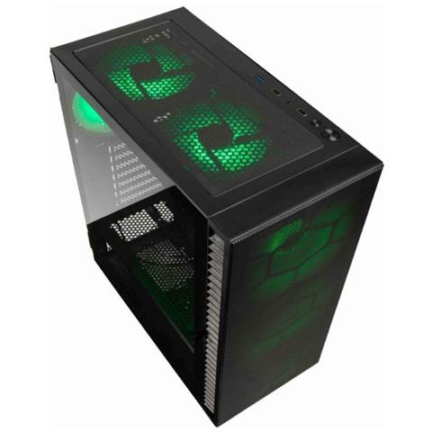Case Observatory HF Mesh Black ARGB Middi Tower ATX, micro ATX, Mini-ITX 1 Porta USB 3.0 Colore Nero (Finestrato) - Foto 2