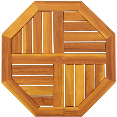 Piano Per Tavolo 50x50x2 Cm Ottagonale Legno Massello Di Acacia - Foto 1