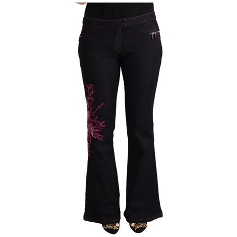 Jeans Svasati In Cotone A Vita Media In Cotone Nero - It44-l - Foto 1