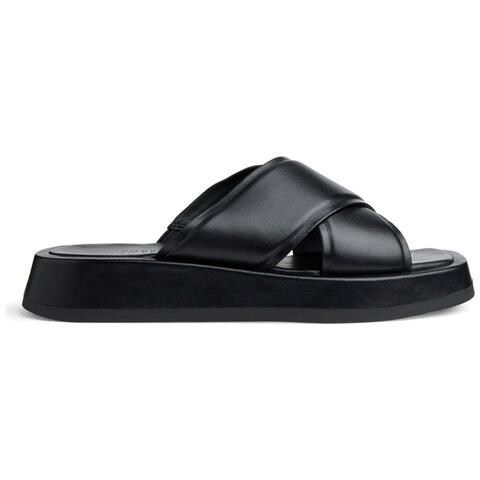 Black Casual Open Slippers Ciabatte Pelle Scarpe Donna Nero Eu 41, 1-27213-42 001 - Foto 2