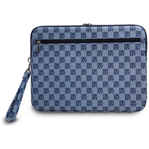 Elegante Custodia Per Pc Da 13 / 14 Pollici Con Motivo A Quadri E Strisce, Blu - Foto 3