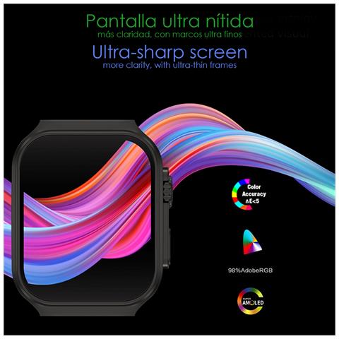 Smartwatch Op88. Schermo Curvo Amoled Di 1,95 Px, Con Chiamate Bluetooth, Monitor Della Salute, Corona Multifunzione. - Foto 2