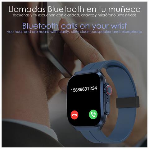 Smartwatch Op88. Schermo Curvo Amoled Di 1,95 Px, Con Chiamate Bluetooth, Monitor Della Salute, Corona Multifunzione. - Foto 7