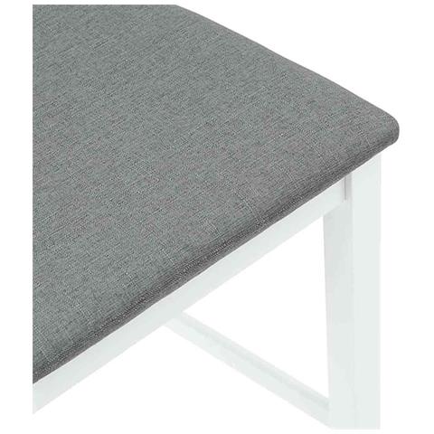 Sgabelli Da Bar Con Cuscini 2 Pz Bianco Legno Massello Di Hevea - Foto 10