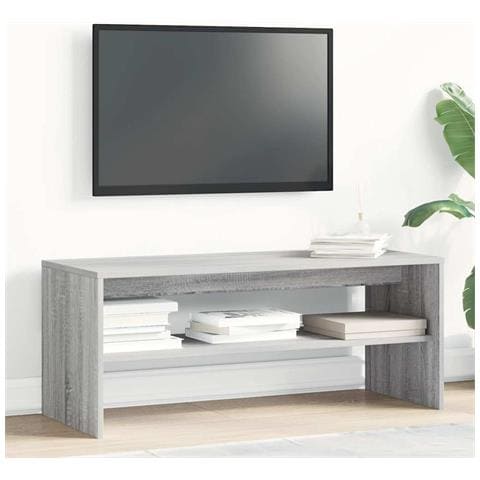 Mobile Porta Tv Grigio Sonoma 100x40x40 Cm In Legno Multistrato - Foto 3