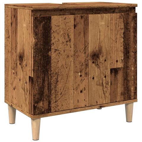 Mobile Lavabo Legno Antico 58x33x60 Cm In Legno Multistrato - Foto 2